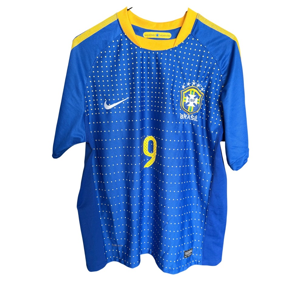 Nike Brazil Soccer Jersey Away 2011 2012 Ronaldo 9 Size L